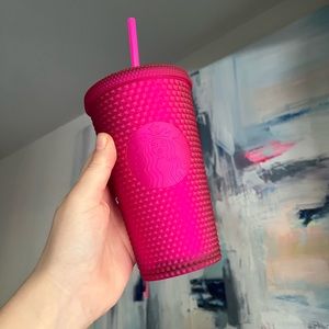 Starbucks 2022 pink diamond pyramid studded cup